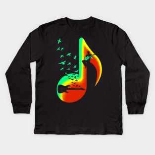 Music Guitar Player Kids Long Sleeve T-Shirt